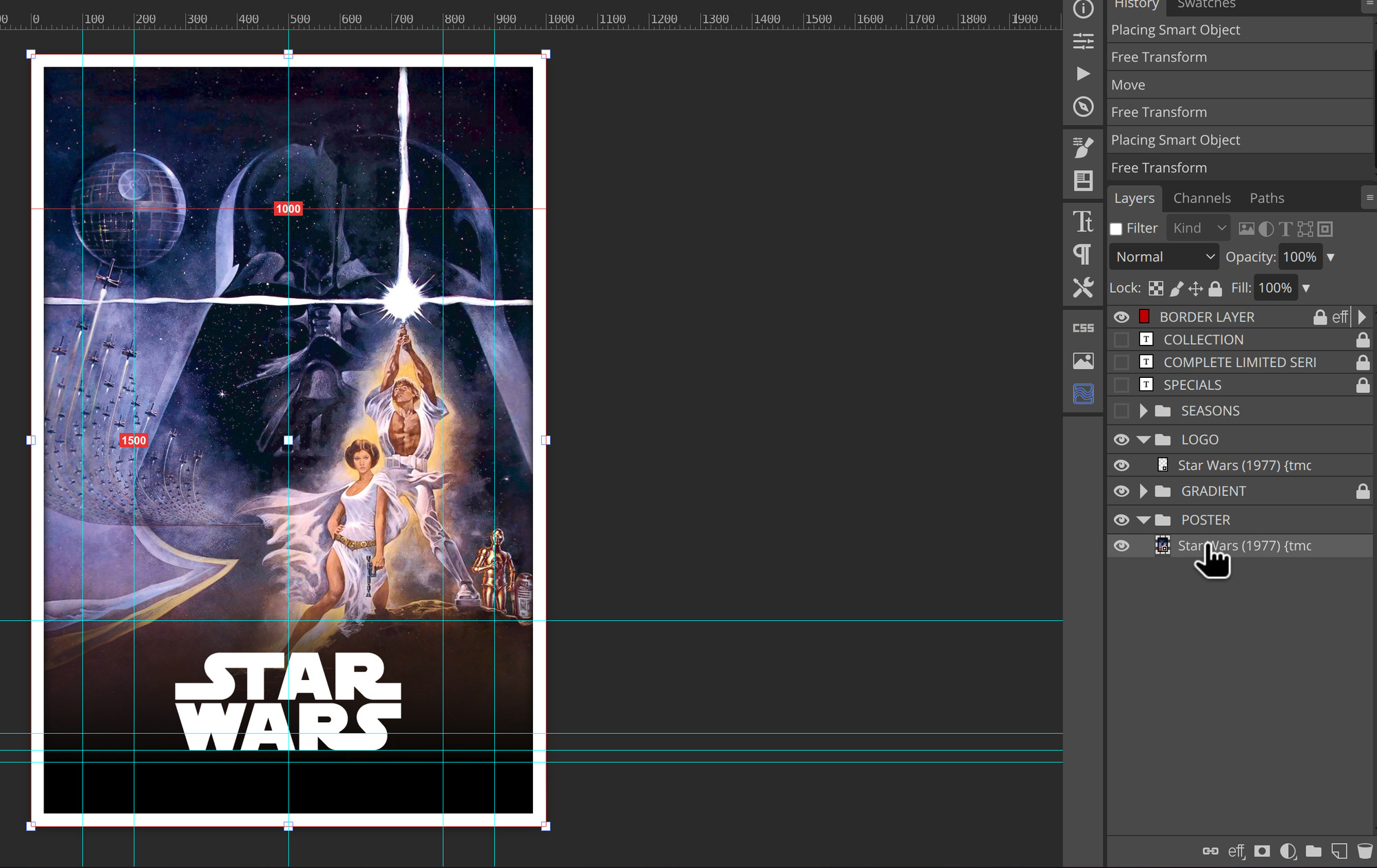 CL2K template with the poster art placed